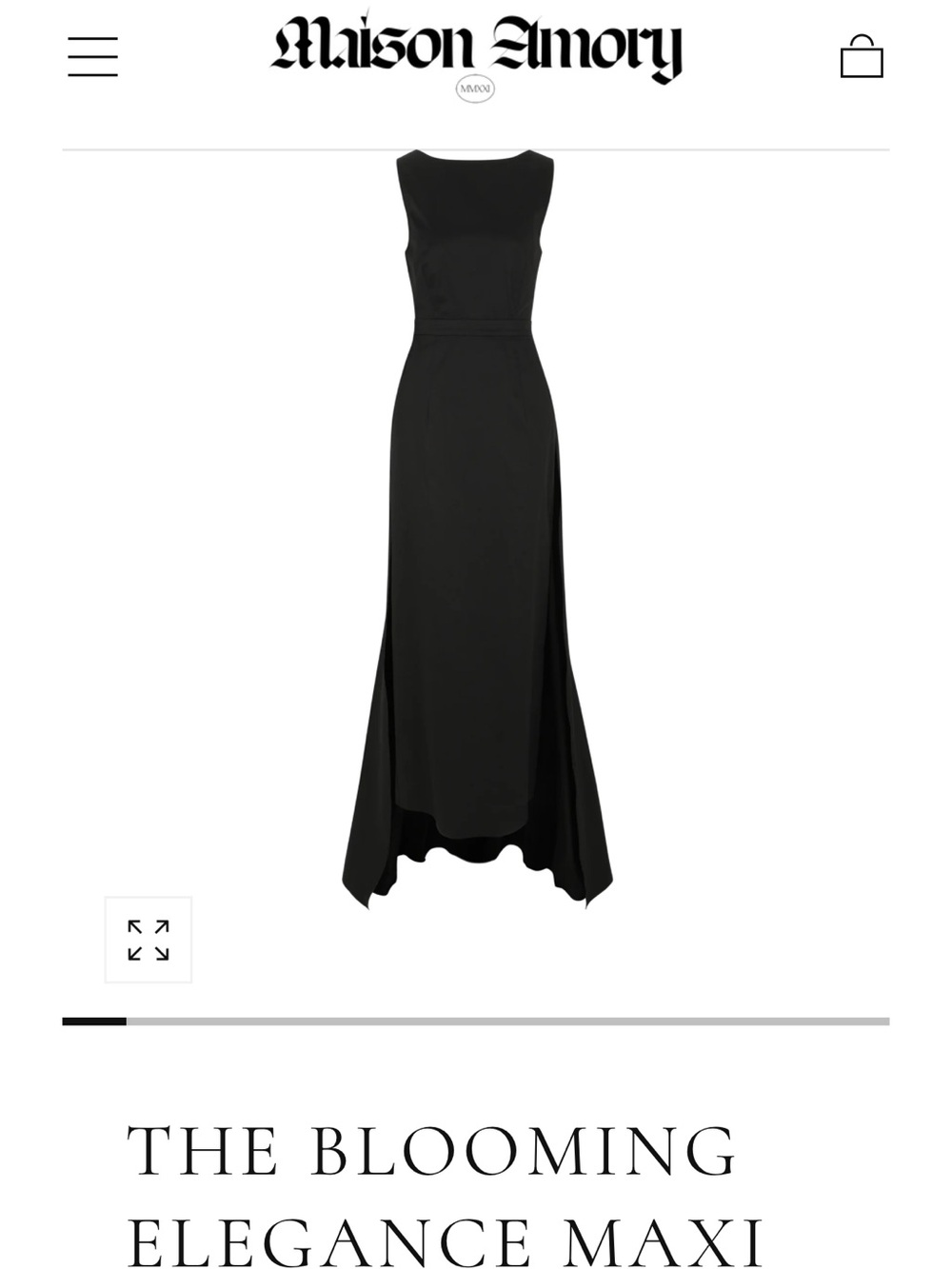 Maison Amory Black Sleeveless Maxi Dress